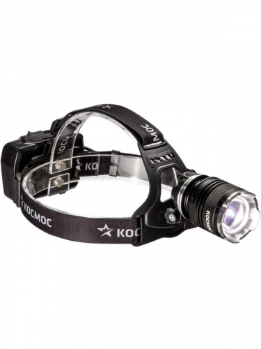 Фонарь налобный аккум. 10Вт P70 LED/Li-ion18650 3х1200мА.ч алюм. КОСМОС KOC853Lit фото 3
