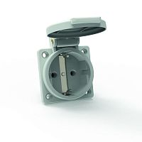 Розетка встраиваемая Schuko 16А 3п 250В IP54 сер. Quick Connect Bals 71100