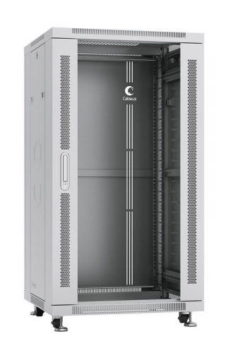 Шкаф монтажный телекоммуникационный напольный SH-05C-22U60/100 19дюйм для распред. и серверн. оборудования 22U 600х1000х1166мм передн. стеклян. и задн. сплошн. метал. двери ручка с замком сер. (RAL 7035) Cabeus 7054c Шкаф монтажный телекоммуникационный напольный SH-05C-22U60/100 19дюйм для распред. и серверн. оборудования 22U 600х1000х1166мм передн. стеклян. и задн. сплошн. метал. двери ручка с замком сер. (RAL 7035) Cabeus 7054c