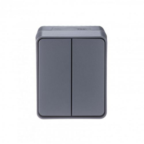 Выключатель 2-кл. ОП AtlasDesign PROFI IP54 10AX антрацит SE ATN544051 фото 5