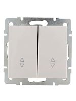 Переключатель проходной 2-кл. СП Rain IP20 механизм бел. LEZARD 703-0288-106