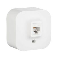 Розетка телефонная 1-м ОП Quteo RJ11 бел. IEK 782214