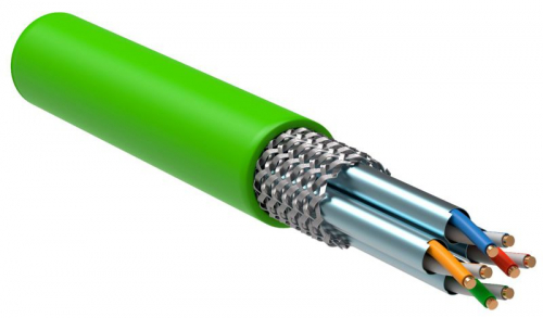 Кабель витая пара S/FTP кат.7 4х2х23AWG solid LSZH зел. (305м) (м) ITK LC1-C704-622 Кабель витая пара S/FTP кат.7 4х2х23AWG solid LSZH зел. (305м) (м) ITK LC1-C704-622