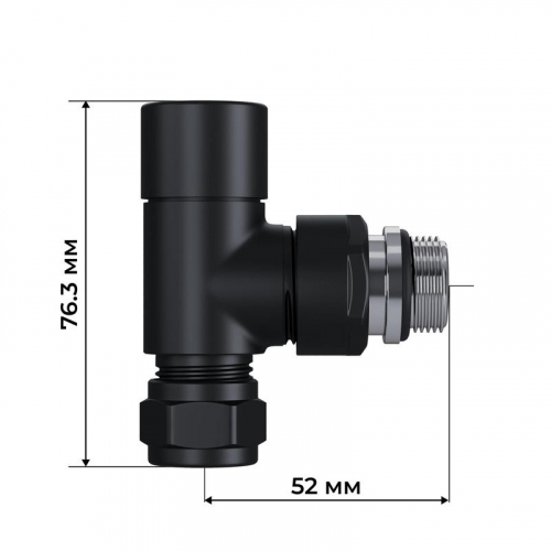 Набор термостатический осевой Design Pro 15мм М30х1.5 черн. Royal Thermo НС-1646644 фото 6