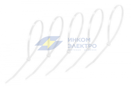 Хомут кабельный 4.8х300 нейл. бел. (уп.25шт) Rexant 07-0300-25
