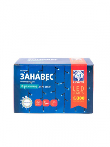 Гирлянда "Занавес" ICLLD300M-C 300LED RGB 3х3м 8 режимов IP20 SHLights 4690601052995 фото 7 Гирлянда "Занавес" ICLLD300M-C 300LED RGB 3х3м 8 режимов IP20 SHLights 4690601052995 фото 7