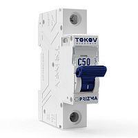 Выключатель автоматический модульный 1п C 50А 6кА PRIZMA TOKOV ELECTRIC TKE-PZ60-MCBI-1-50-C