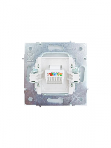 Розетка компьютерная 1-м СП ZIMA IP20 кат.5 механизм бел. LEZARD 704-0288-139 фото 5