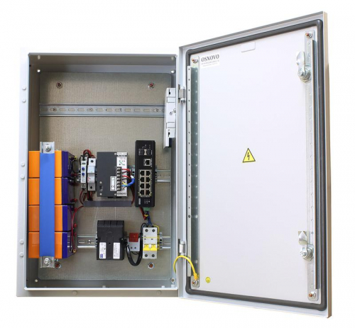 Коммутатор уличный OS-46TB1(SW-60812/I) с термостабил. и резерв. питанием на базе уличн. станции OSNOVO OS-46TB1 OSNOVO 13593