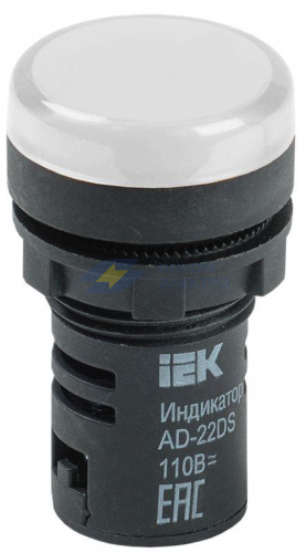 Арматура светосигнальная AD-22DS 110В AC/DC (LED) матрица d22мм бел. IEK BLS10-ADDS-110-K01