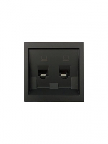 Розетка компьютерная 2-мест. СП ZIMA IP20 черн. бархат LEZARD 704-4288-141 фото 4 Розетка компьютерная 2-мест. СП ZIMA IP20 черн. бархат LEZARD 704-4288-141 фото 4