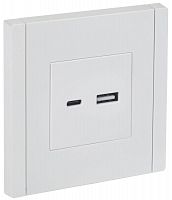 Розетка USB A+C 3.1А FORTE&PIANO FP250 бел. IEK FP-U22-D31-K01