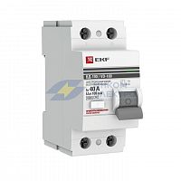 Выключатель дифференциального тока (УЗО) 2п 40А 100мА тип AC ВД-100 (электромех.) PROxima EKF elcb-2-40-100-em-pro