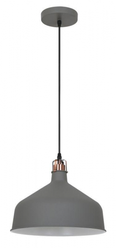 Светильник PL-425L С73 подвес. Amsterdam 1хE27 60Вт 230В сер.+медь Camelion 13030