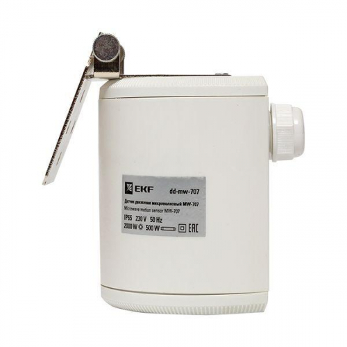 Датчик движения микроволновый MW-707 2000Вт 360град. 30м IP65 бел. для высоких потолков EKF dd-mw-707 фото 5