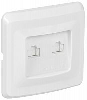 Розетка компьютерная 2-м Вега RJ45 кат.5E РК10-2-ВБ бел. GENERICA EKV25-K01-DM