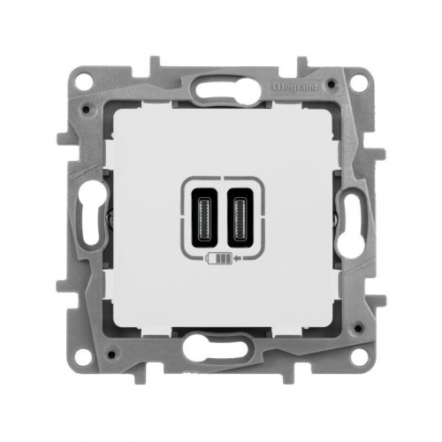 Устройство зарядное Etika с 2-мя USB разъемами C и C 240В/5В 3000мА сл. кость IEK 672335 фото 4 Устройство зарядное Etika с 2-мя USB разъемами C и C 240В/5В 3000мА сл. кость IEK 672335 фото 4
