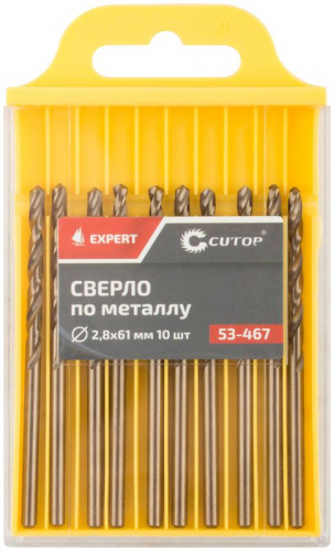 Сверло по металлу ЭКСПЕРТ/EXPERT 2.8х61мм (уп.10шт) Cutop 53-467 фото 3