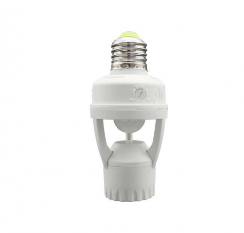 Патрон с датчиком движения PMS-IR 045 60Вт E27 360град. 6м IP20 WH JazzWay 5013018 Патрон с датчиком движения PMS-IR 045 60Вт E27 360град. 6м IP20 WH JazzWay 5013018