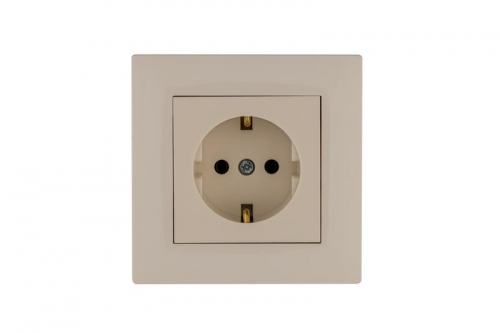 Розетка 1-м Karea RIZZ с заземл. крем Makel 88010028 Розетка 1-м Karea RIZZ с заземл. крем Makel 88010028