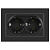 Розетка 2-м СП Accent 6-205-07 16А IP20 250В 2P+E Schuko AL/CU графит Intro Б0063496