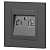 Розетка компьютерная 1-м СП Accent 6-303-07 RJ45 IP20 графит Intro Б0063638