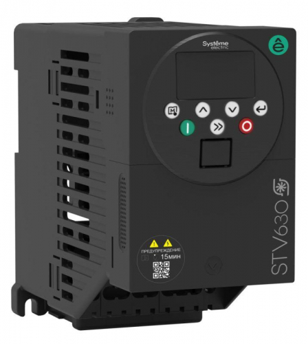 Преобразователь частоты STV630 0.4кВт 220В ЭМС С3 + LED панель оператора SE STV630U04M2 фото 3
