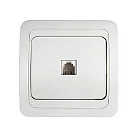 Розетка компьютерная 1-м Classico 2131 RJ45 бел. IN HOME 4690612034263
