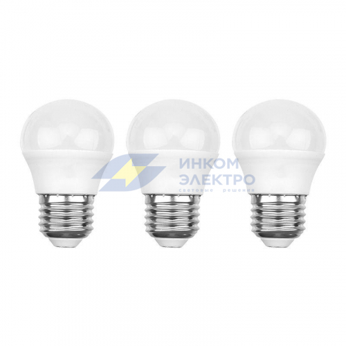 Лампа светодиодная 7.5Вт GL шар 4000К E27 713лм (уп.3шт) Rexant 604-035-3 фото 2