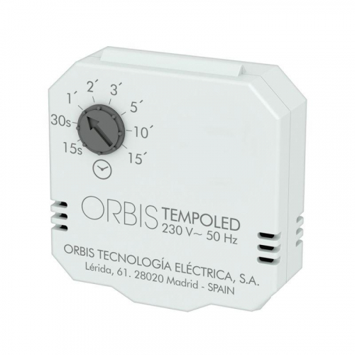 Таймер лестничный TEMPO LED задержка от 15с до 15мин ORBIS OB200007 Таймер лестничный TEMPO LED задержка от 15с до 15мин ORBIS OB200007