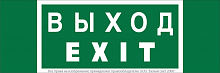 Знак безопасности NPU-3413.E24 "Выход-EXIT" Белый свет a16530