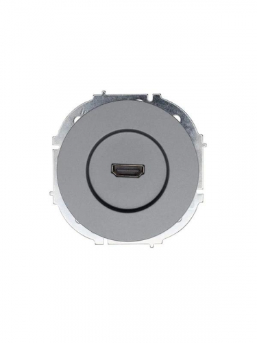 Розетка HDMI 1-м СП OSEN механизм сер. матов. LEZARD 743-7488-203