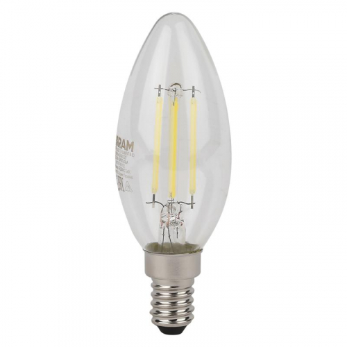 Лампа светодиодная филаментная LSCLB60 5W/840 230VFILCL 5Вт 4000К нейтр. бел. E14 600лм B угол пучка 300град. 220-240В (замена 60Вт) прозр. стекло OSRAM 4058075684782 фото 2