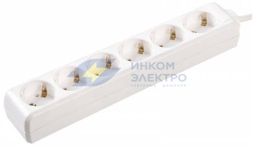 Удлинитель 6х5м с заземл. 16А IP20 У06 2P+PE IEK WYP10-16-06-05-Z-N