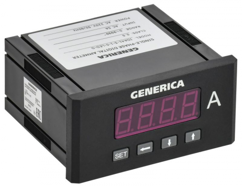 Амперметр цифровой щитовой 1ф 48х96 LED GENERICA IDA41-5-1-0-LED-G Амперметр цифровой щитовой 1ф 48х96 LED GENERICA IDA41-5-1-0-LED-G