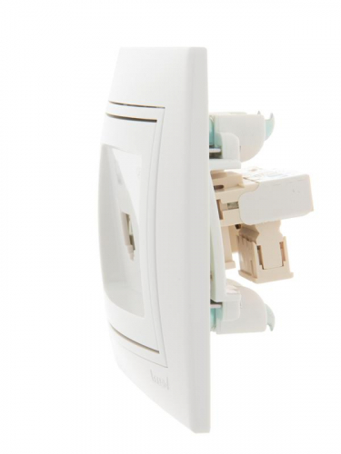 Розетка компьютерная + телефонная 2-м СП Mira RJ45 + RJ11 бел./бел. LEZARD 701-0202-143 фото 3 Розетка компьютерная + телефонная 2-м СП Mira RJ45 + RJ11 бел./бел. LEZARD 701-0202-143 фото 3