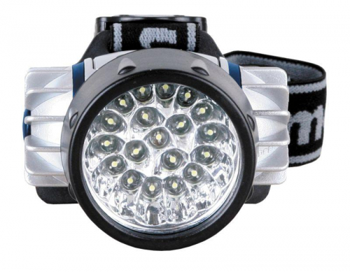 Фонарь налобный LED 5323-19Mx 19 ультра-ярких LED 4 режима 3хR03 (в компл.) металлик Camelion 8138 фото 4