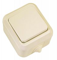 Выключатель проходной IP44 крем. Makel 18205
