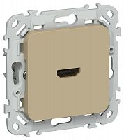 Розетка HDMI СП FLITE РШДМА-ФлХ механизм хаки IEK FI-H10-K59