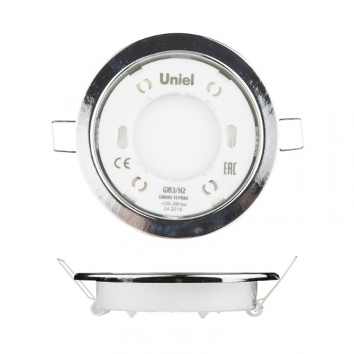 Светильник точечный GX53/H2 Chrome 10 Prom ультратонкий встраив. хром. (уп.10шт) Uniel UL-00005052 Светильник точечный GX53/H2 Chrome 10 Prom ультратонкий встраив. хром. (уп.10шт) Uniel UL-00005052