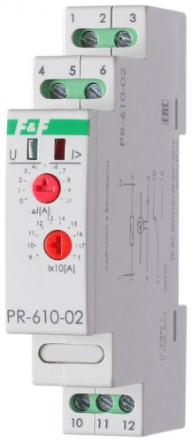 Реле тока РR-610-02 (исп.2 (100-190А); монтаж на DIN-рейке 35мм 230В 10А 1P IP20) F&F EA03.004.002 Реле тока РR-610-02 (исп.2 (100-190А); монтаж на DIN-рейке 35мм 230В 10А 1P IP20) F&F EA03.004.002