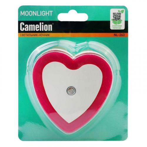Светильник светодиодный ночник LED "Сердце" с фотосенсором 220В NL-263 Camelion 15381 фото 3