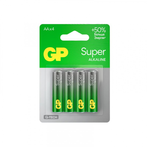 Элемент питания алкалиновый AA/LR6 1.5В Super Alkaline G-Tech 15AA21-2CRSBC4 40/320 (блист.4шт) GP 21384 Элемент питания алкалиновый AA/LR6 1.5В Super Alkaline G-Tech 15AA21-2CRSBC4 40/320 (блист.4шт) GP 21384