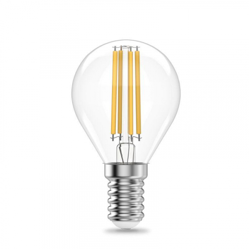 Лампа светодиодная филаментная Filament Elementary 12Вт шар 4100К Е14 750лм GAUSS 52122 фото 4
