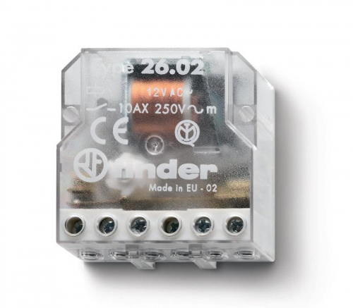 Реле шаговое электромеханич. 2NO 10А 4 состояния AgNi 230В AC монтаж в коробке IP20 FINDER 260482300000