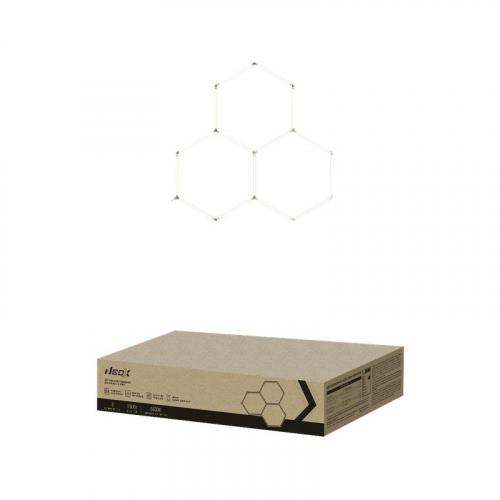Светильник светодиодный ДБО-HEXAGON 3С-15065 150Вт 6500К 230В 1617х1611мм 3 соты 0.5м шнур с вилкой NEOX 4690612066615 Светильник светодиодный ДБО-HEXAGON 3С-15065 150Вт 6500К 230В 1617х1611мм 3 соты 0.5м шнур с вилкой NEOX 4690612066615