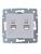 Розетка компьютерная 2-м СП Karina RJ45 механизм бел. LEZARD 707-0288-141