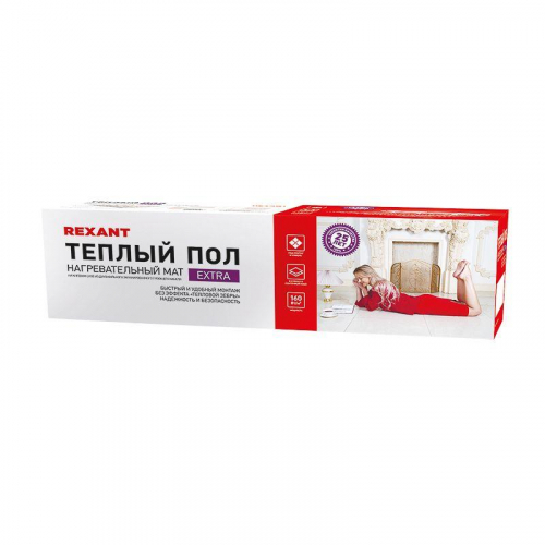 Комплект "Теплый пол" (мат) двухжил. 1600Вт 0.5х20м 10кв.м Extra Rexant 51-0520 фото 4