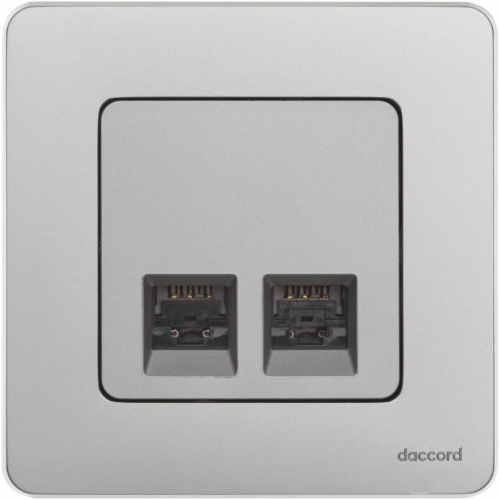 Розетка компьютерная 2-м Inspiria RJ45 кат.6 UTP механизм алюм. IEK 673842 фото 2 Розетка компьютерная 2-м Inspiria RJ45 кат.6 UTP механизм алюм. IEK 673842 фото 2