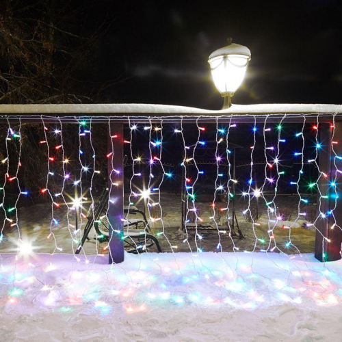 Гирлянда светодиодная "Светодиодный Дождь" 2х1.5м 300LED мультиколор RGB 30Вт 230В IP65 провод прозр. (свечение с динамикой при приобретении контроллера) Neon-Night 245-309 фото 8 Гирлянда светодиодная "Светодиодный Дождь" 2х1.5м 300LED мультиколор RGB 30Вт 230В IP65 провод прозр. (свечение с динамикой при приобретении контроллера) Neon-Night 245-309 фото 8